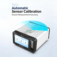 Portable Intelligent Dew Point Analyzer 100,000 Data Storage Auto-Calibration High Accuracy Sound+Light Alarm 24V Battery Gas