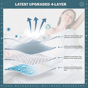 Housse adaptée aux punaises <span class=keywords><strong>de</strong></span> <span class=keywords><strong>lit</strong></span> naturelles OEM Protège-matelas matelassé imperméable avec jupe - Product Image 3