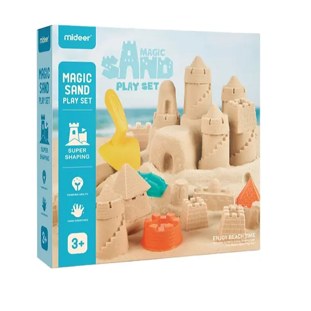 مجموعة اللعب بالرمال السحرية MD4134 من mider ، مجموعة الرمال السحرية التي وصلت حديثًا مع رمال فائقة النعومة وأدوات للأطفال للعب بها في المنزل