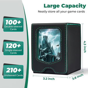 Cửa sổ dễ dàng hiển thị hộp boong thẻ giữ 100 + thẻ TCG hộp boong lấp lánh - Product Image 3