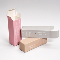 Impression de cadeaux avec logo personnalisé Boîte d'emballage en papier pour carte de soins de la peau cosmétique de luxe cartons pliants avec extrémité repliée