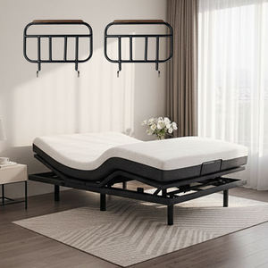 Электрическая регулируемая кровать Tecforcare с массажем, размер Queen, металлическое основание кровати с регулировкой, с пультом дистанционного управления, в наличии в США - Product Image 1