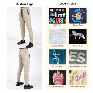 Pantalon de survêtement en coton 480 GSM personnalisé pour hommes cordon élastique moyen DTG imprimé Design classique Logo de marque privée décontracté classique - Product Image 3