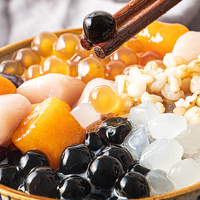 Perles de Tapioca Boba Noires Instantanées Halal "Rainbow" Crues à Cuisson Rapide (5 Min) Séchées 1kg 3kg pour Bubble Tea Fabricant