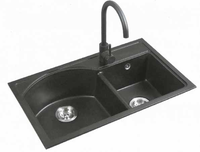 Set Wastafel Dapur Stainless Steel 304 Berkualitas Tinggi dengan Keran, Model Modern Double Bowl, Pilihan Warna (Hitam/Putih), Dapat Disesuaikan