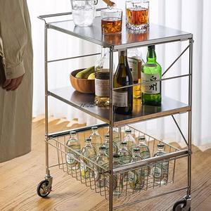 Beweglicher Edelstahl wagen mit Rädern-Hochleistungs-Küchen wagen Gewerblicher Service wagen zur Aufbewahrung - Product Image 5