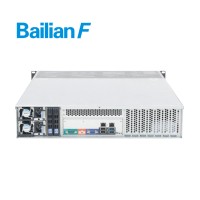 Boîtier de serveur 2U pour montage en rack avec kit de rail de stockage NAS à 8 baies remplaçables à chaud, 64 Go de mémoire, disques durs en stock, backplane SATA/SAS 12G