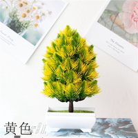 Mini arbre artificiel de bonsaï, 7 pièces, plantes en pin pour décoration de maison et de bureau