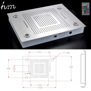 Accesorios de baño de 4 funciones, empotrado en techo, ducha eléctrica led, <span class=keywords><strong>lluvia</strong></span>, cascada, niebla, cortina - Product Image 6