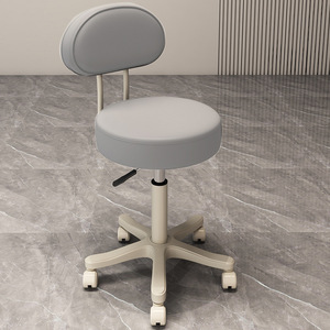 Hot Selling Custom Durable Metal Barber Stool Chair 360 Degree Swivel/Reclining/Height Adjustable Leather Seat for Beauty Salon - Product Image 4