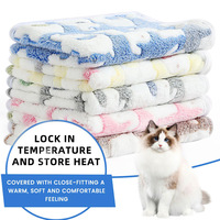 Coussin pour animaux de compagnie en flanelle à imprimé éléphant, tapis pour chien en polaire corail chaud pour l'hiver, pour chats