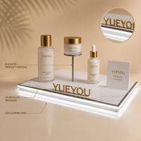 Support de présentation cosmétique en acrylique personnalisé, pliable et détachable, résistant à l'eau, pour les magasins de détail, les spas, les salons de beauté