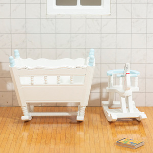 Mobili per la casa delle bambole in legno Set per la stanza del bambino in miniatura per bambini bambini Toddler - Product Image 4