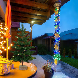 Décoration de table, arbre de Noël miniature en PE écologique personnalisé de 18 pouces, lumières LED blanc chaud, fonctionne sur piles, pour la maison - Product Image 4