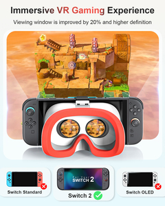 Gafas de Realidad Virtual para <span class=keywords><strong>Switch</strong></span> 2, Pantalla Inmersiva HD 3D, Compatible con la Consola de <span class=keywords><strong>Juegos</strong></span> <span class=keywords><strong>Switch</strong></span> 2 |   Cómoda Gorra Ajustable - Product Image 2