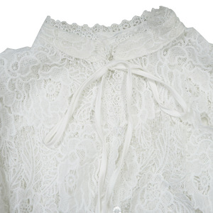 Nuevo Diseño, Camisas y Blusas Sexys Transparentes con Encaje Calado, Moda Femenina - Product Image 6