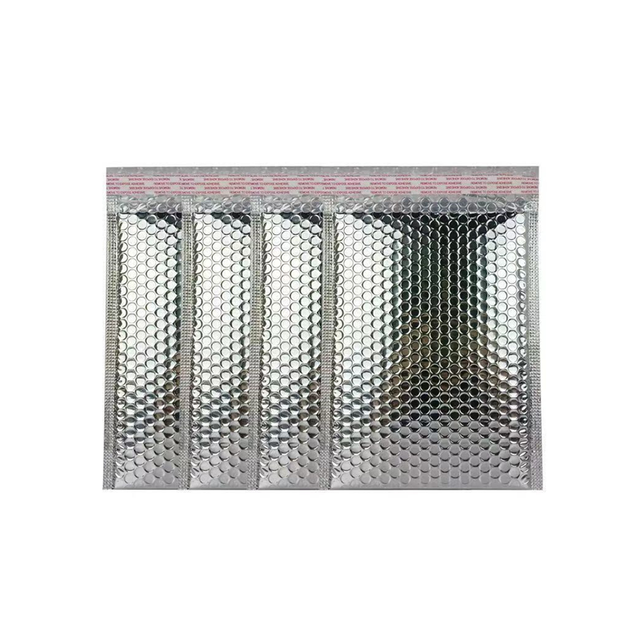 Factory Wholesale Bubble Padded Envelope Logistics Packaging Bag Waterproof Silver Metallic Bubble Mailers