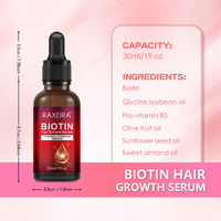 Label pribadi Vitamin B5 perawatan rambut cepat pertumbuhan pertumbuhan kembali Serum Minyak Biotin Keratin untuk pertumbuhan rambut