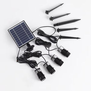 ソーラーパワーガーデンウォールライトIP65アルミニウムボディRGBカラーパティオランドスケープバッテリーDC23 4 56セットオプション - Product Image 1