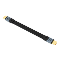 Cable de Datos Corto USB4 Tipo-C a Tipo-C de 8K y 40 Gbps, Audio y Video, Carga Rápida PD de 240 W, USB 4 Tipo C, Thunderbolt 3 4, Cable Plano FPC