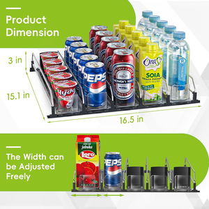 Customize Slot Size Best Selling <b>Black</b> Adjustable Tall Divider <b>Shelf</b> Pusher Bin 10 Spring - Product Image 4