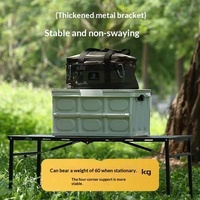 Table pliante multifonctionnelle en acier au carbone pour l'extérieur, légère, pour le camping, le barbecue, le café, librement combinable, Mori