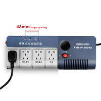 AVR-P1500VA Regulator Portabel Fase Tunggal 140-260V Input 220V ± 8% Output 1500VA AC 50/60Hz Regulator Layar LED