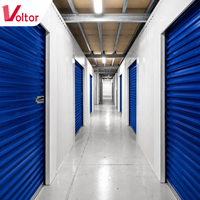 Unidad de Almacenamiento Pequeña Prefabricada de Acero Galvanizado para Interiores, Mini Almacenamiento con Paredes Divisorias, Sistema Modular de Unidades de Almacenamiento