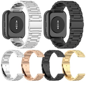 <span class=keywords><strong>Bracelet</strong></span> intelligent en métal 20mm 22mm <span class=keywords><strong>bracelet</strong></span> de montre en acier inoxydable pour Huami Amazfit Bip5 Huawei Watch4 <span class=keywords><strong>Pro</strong></span>/<span class=keywords><strong>GT3</strong></span> - Product Image 3