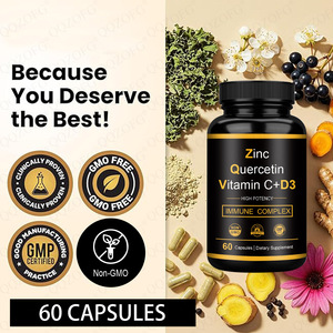 Amazon TK Venta caliente transfronteriza Vitamina C + D3 Zinc Quercetina Fuente de vitamina Directo de fábrica Suplemento al por mayor OEM - Product Image 5