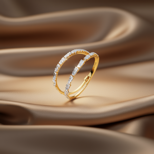 E2373 Anello da Donna in Oro con Diamanti Taglio Baguette Colore D Naturale Gioiello Classico per Fidanzamento - Product Image 2