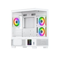 H6 Deux Côté Verre Trempé Vue Panoramique Peak Performance Ordinateur Cas Micro ATX HD USB3.0 Pc Gamer Cas Avec Écran D'affichage
