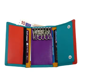 Porte-clés en cuir de veau véritable de haute qualité, fait main, fermeture éclair tendance, portable, imperméable - Product Image 3