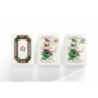 Jeu de tuiles de mahjong américain personnalisées en acrylique givré gravé, tapis de jeu de mahjong sur mesure, jeu de société, cadeau, divertissement