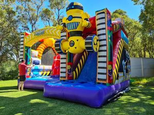 Château gonflable commercial de haute qualité en PVC pour location intérieure et extérieure, combo combiné pour saut et amusement - Product Image 2