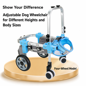 Adjustable <b>Dog</b> Wheelchair 4 Wheels Aluminum Alloy Pet Mobility Aid for <b>Dogs</b> with Belt Closure - Product Image 1