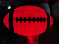 Balle en caoutchouc imprimée de taille 3 de football américain lumineuse à LED dans le noir avec logo personnalisé