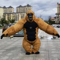 Casque de Mascotte Gonflable Personnalisé 2M 2.6m 3m en Peluche Gorille Chameau King Kong pour Adulte Unisexe, Idéal pour Fêtes de Noël, Carnavals et Promotions