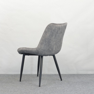 Chaises de salle à manger modernes, ergonomiques, écologiques, colorées, en velours, légères, portables, avec dossier, pieds en métal noir, pour la maison, le bureau, la salle de sport, l'hôtel - Product Image 5
