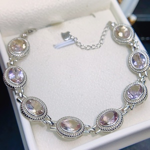 Bán Buôn Tự Nhiên <span class=keywords><strong>Ametrine</strong></span> Dual-Màu Đá Quý Sterling Bạc <span class=keywords><strong>Bangle</strong></span> Vòng Đeo Tay Dual-Màu Trang Sức Cho Phụ Nữ Của Đảng Và Quà Tặng - Product Image 6