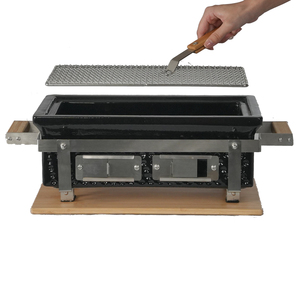 Auplex Nhật Bản yakitori BBQ gốm Hibachi bàn di động Hàn Quốc nướng than nướng thịt nướng - Product Image 1