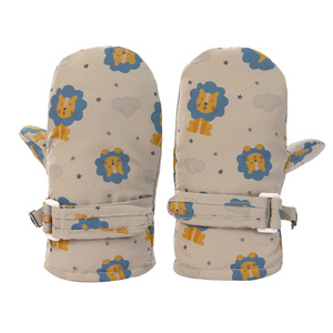 Sarung tangan anak-anak bulu domba, sarung tangan anak bulu domba berbaris hangat musim dingin salju tahan air untuk anak laki-laki dan perempuan - Product Image 3