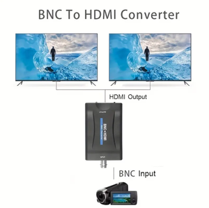 ตัวแปลง <span class=keywords><strong>BNC</strong></span> เป็น HDMI 1080P พร้อมอะแดปเตอร์วิดีโอและเสียง HD สำหรับกล้องวงจรปิด, ระบบการแพทย์, ระบบรักษาความปลอดภัย - Product Image 5