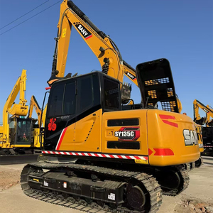 รถขุดตีนตะขาบ SANY SY135C พร้อมบุ้งกี๋ไฮดรอลิก ความจุ 1.2 เมตร  ใช้เครื่องยนต์ Cummins  ปั๊มและชิ้นส่วนหลัก รุ่นปี 2024 กำลัง 123 กิโลวัตต์ - Product Image 1