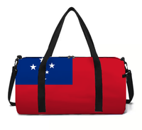 Sac de voyage à bandoulière avec drapeau des Samoa, sac de sport, sac de voyage pour le week-end, confortable et portable