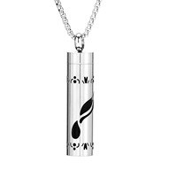 Collier pendentif en acier inoxydable multicolore minimaliste Diffuseur de parfum Bouteille d'améthyste Pendentif Patte creuse Coeur Charms Cadeau