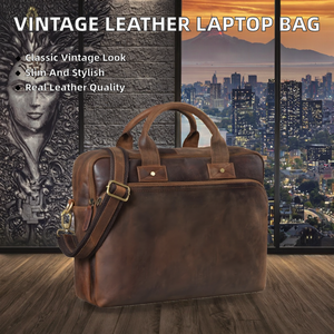 Bolso Bandolera de Cuero Genuino para Portátil, Diseño Elegante, Correa Ajustable, Venta al Por Mayor, OEM ODM - Product Image 4