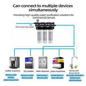 ระบบกรองน้ำแร่ด่างแบบแมนนวล <span class=keywords><strong>3</strong></span> ขั้นตอน ความเร็วสูง 24 ลิตร/นาที สำหรับเชิงพาณิชย์ พร้อมไส้กรองเปลี่ยนเร็ว ผลิตจากพลาสติก OEM สำหรับอ่างล้างจานในรถบ้าน - Product Image 4