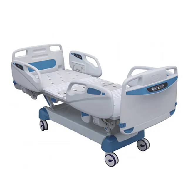 New Stainless Steel 5 Function Medical Bed Intensive Care ICU Bed Hospital Furniture Equipment