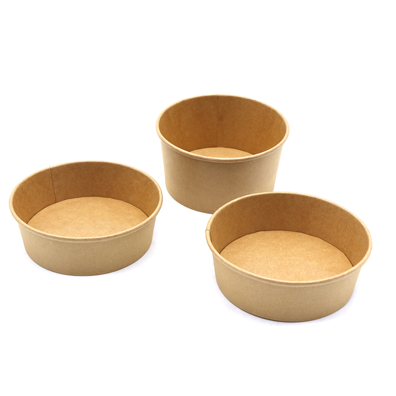 750ml Eco-Friendly Food Grade Recyclable Waterproof Paper Plates & Bowls for Pizza Snack Salad Takeaway Containers